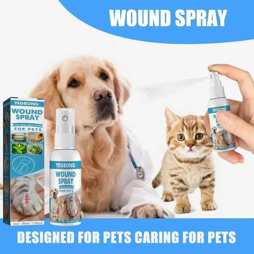 Spray Cuidado de Piel para Mascotas 30ml - Alivio del Picor para Perros y Gatos, Piel Sensible e Irritada
