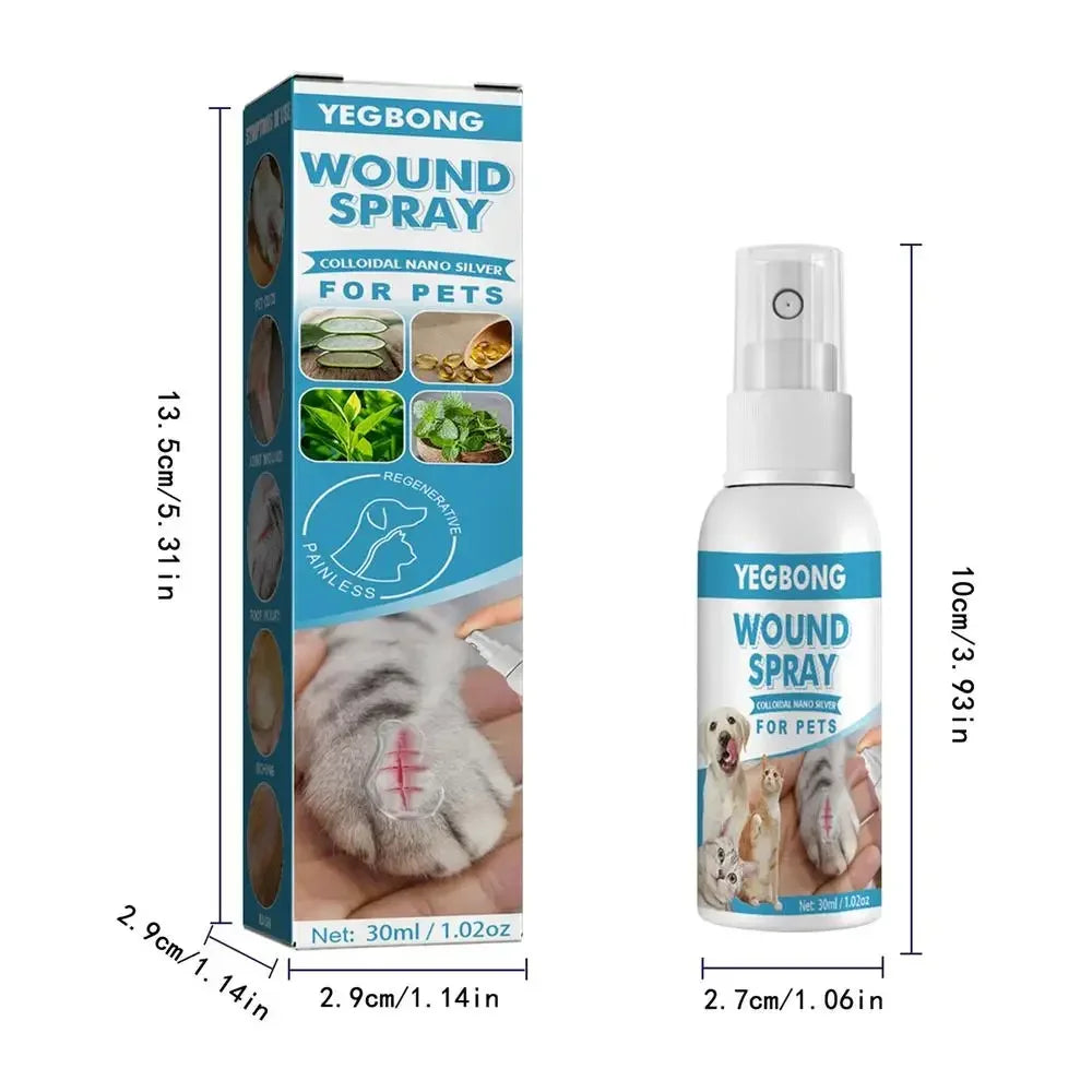 Spray Cuidado de Piel para Mascotas 30ml - Alivio del Picor para Perros y Gatos, Piel Sensible e Irritada