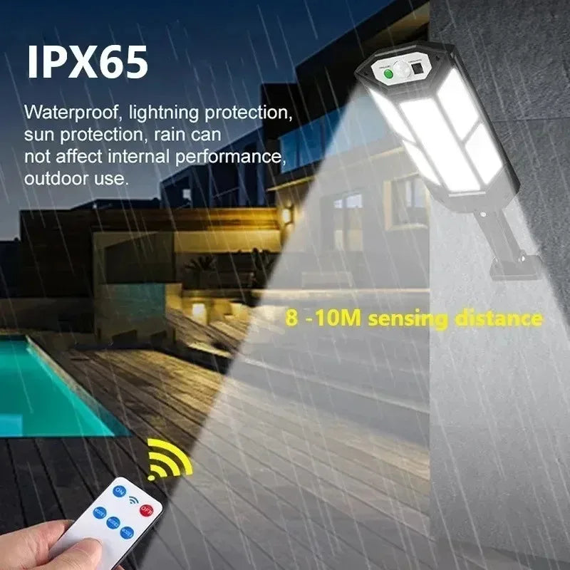 Luz Solar 15000LM 500㎡ con Sensor de Movimiento IP65 Resistente al Agua para Jardín, Calle y Pared (Copia)